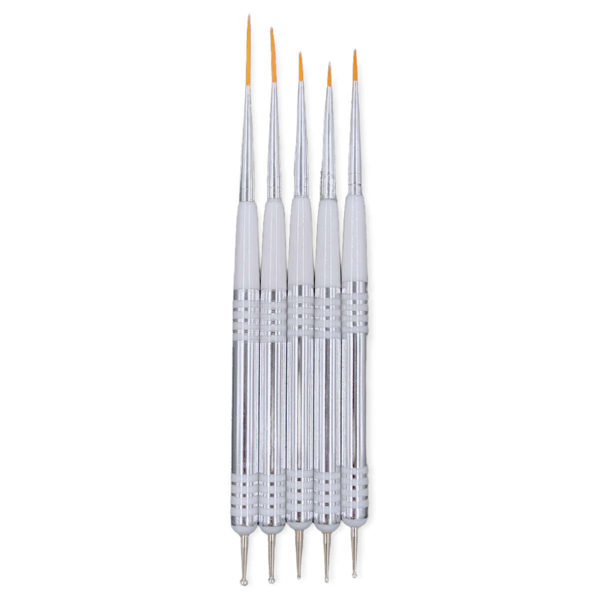 Double Sided Dotting Tool & Striping Brush Set -  5pcs