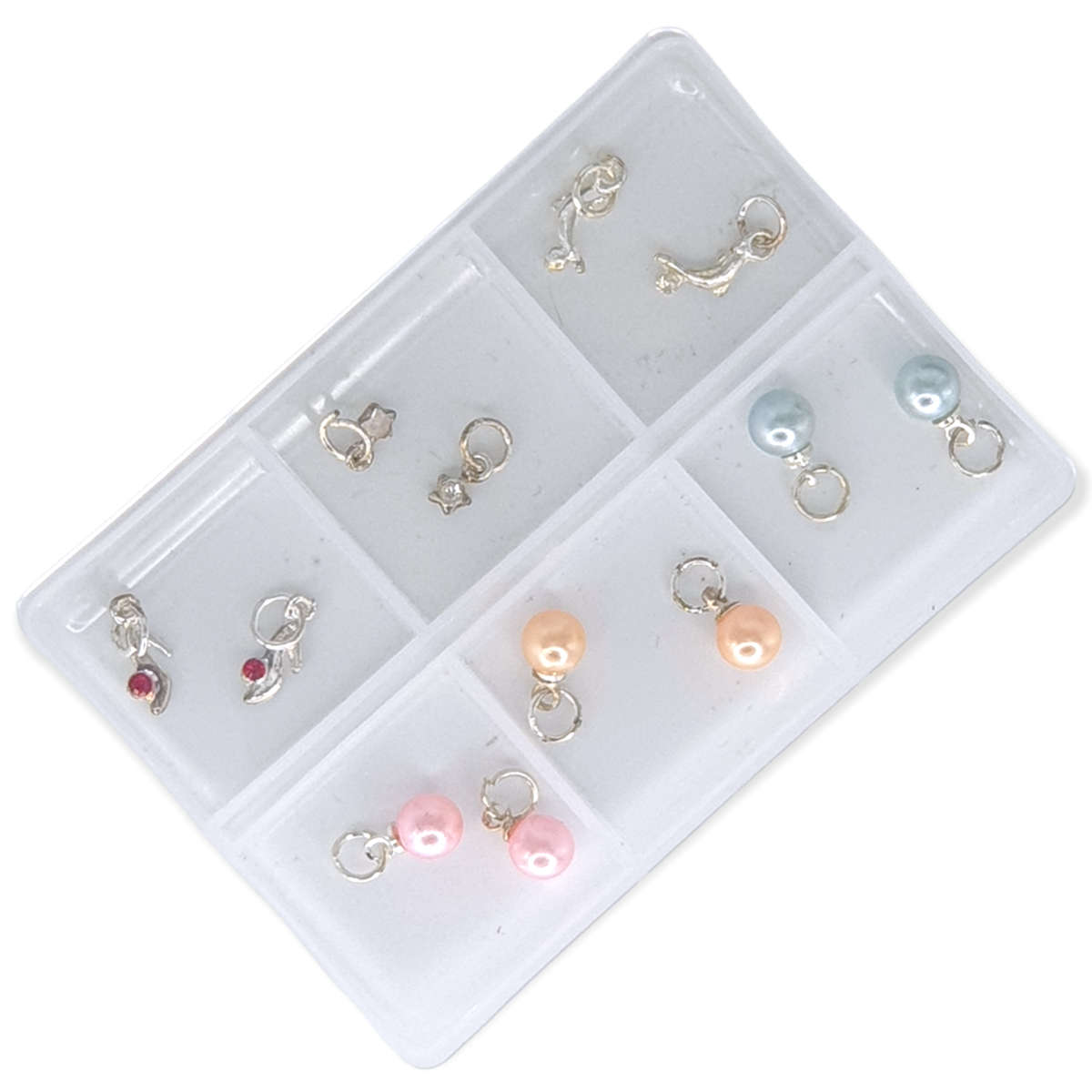 Metal Nail Jewellery Danglers - 6 Grit  - 12pcs