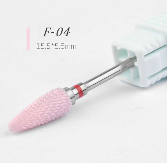 Ceramic Grinding Electric Nail File/Drill Bits - Pink