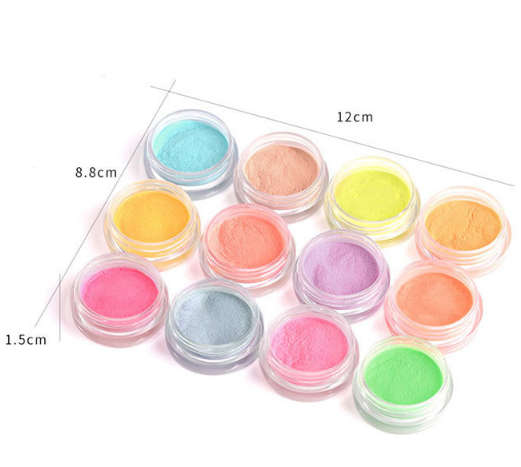 Glow in the dark Powder - 12pcs 
