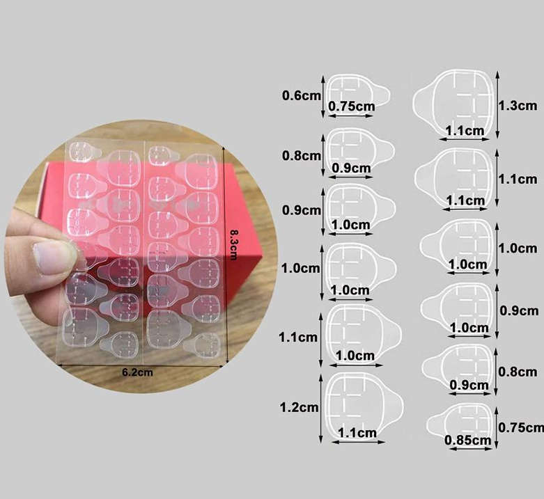 Double Sided Press-On Nail Adhesive Soft Sticker - 1 Sleeve