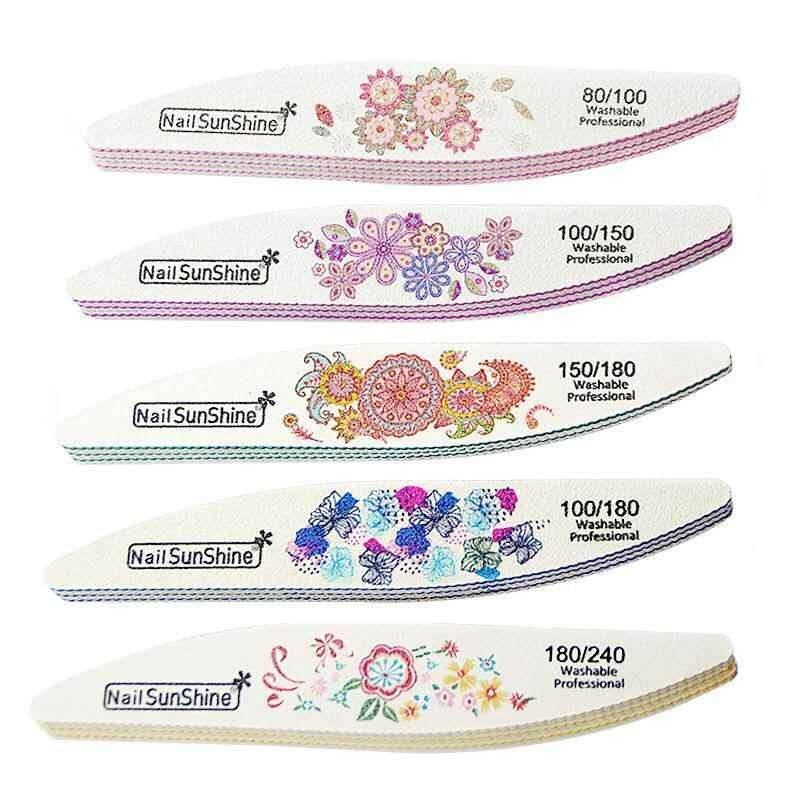 Nail File - NailSunShine Washable - ZJC02 - S-Shape - 80/100 - 1 pcs