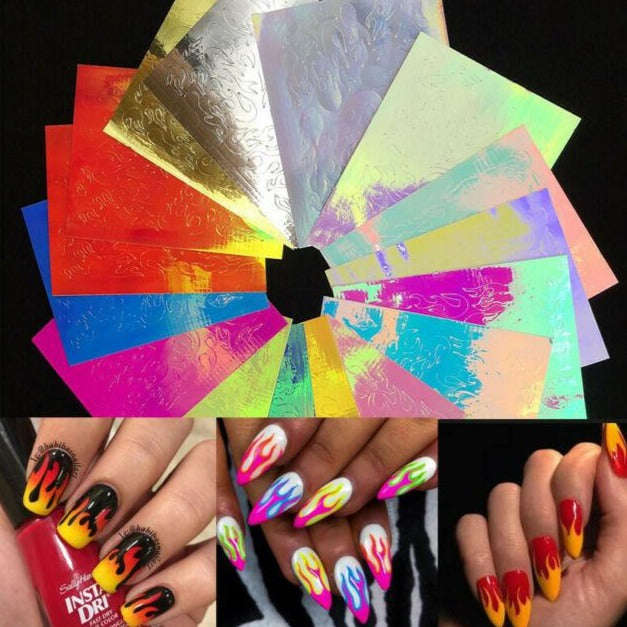 Sticker - Flame  - 16pcs