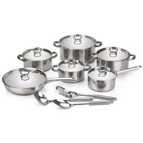 Stainless Steel Cookware Set-15 Piece