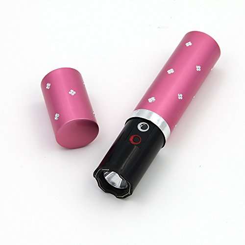 Rechargeable Portable Self-Defensive Flashlight and Stun gun - Pink
