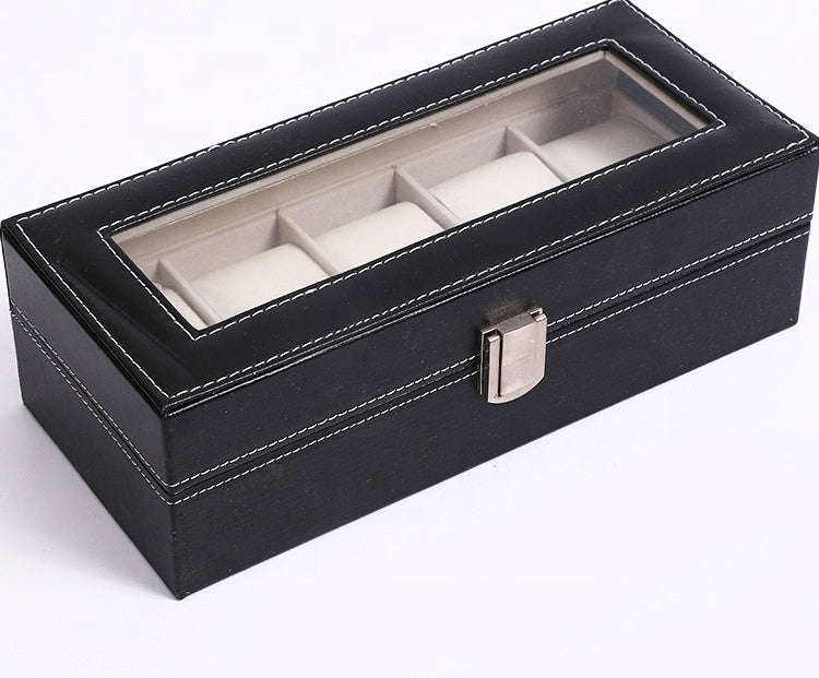 PU Display Case Box Watch Jewelry Storage Organizer - 5 Slots