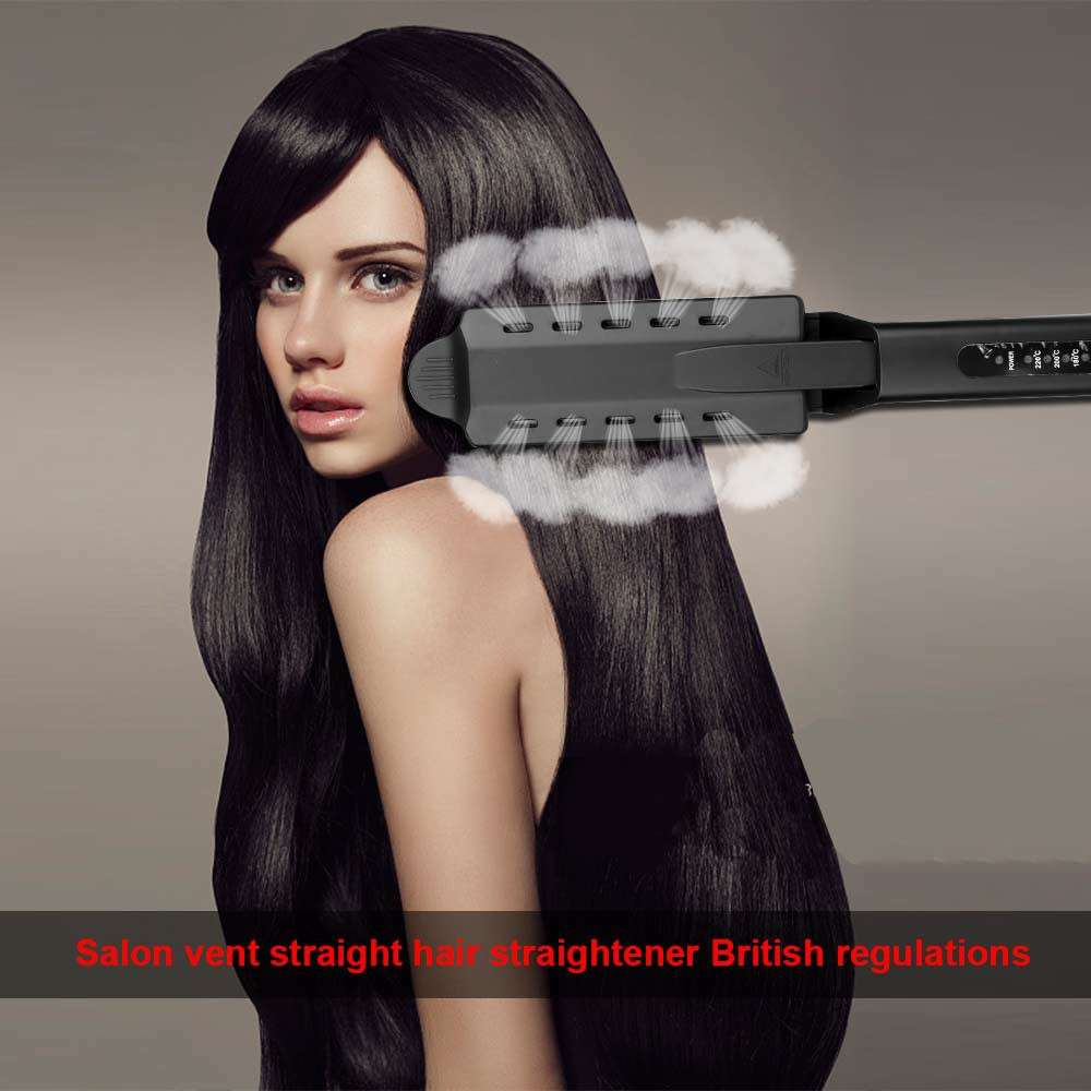 Steamy Four-gear temperature adjustable Ceramic Hair Straightener