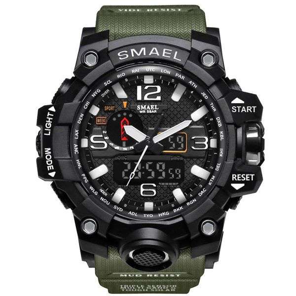 Smael Multifunctional Sport Fashion Design Watch - Green