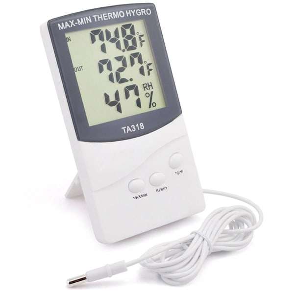 Digital LCD Indoor Outdoor Dual Thermometer Hygrometer