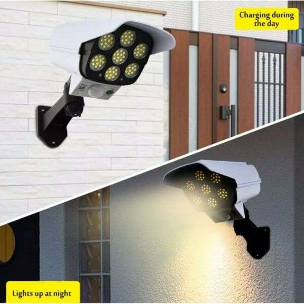 Dummy Camera Solar Sensor Light Wall 77 LED Lights