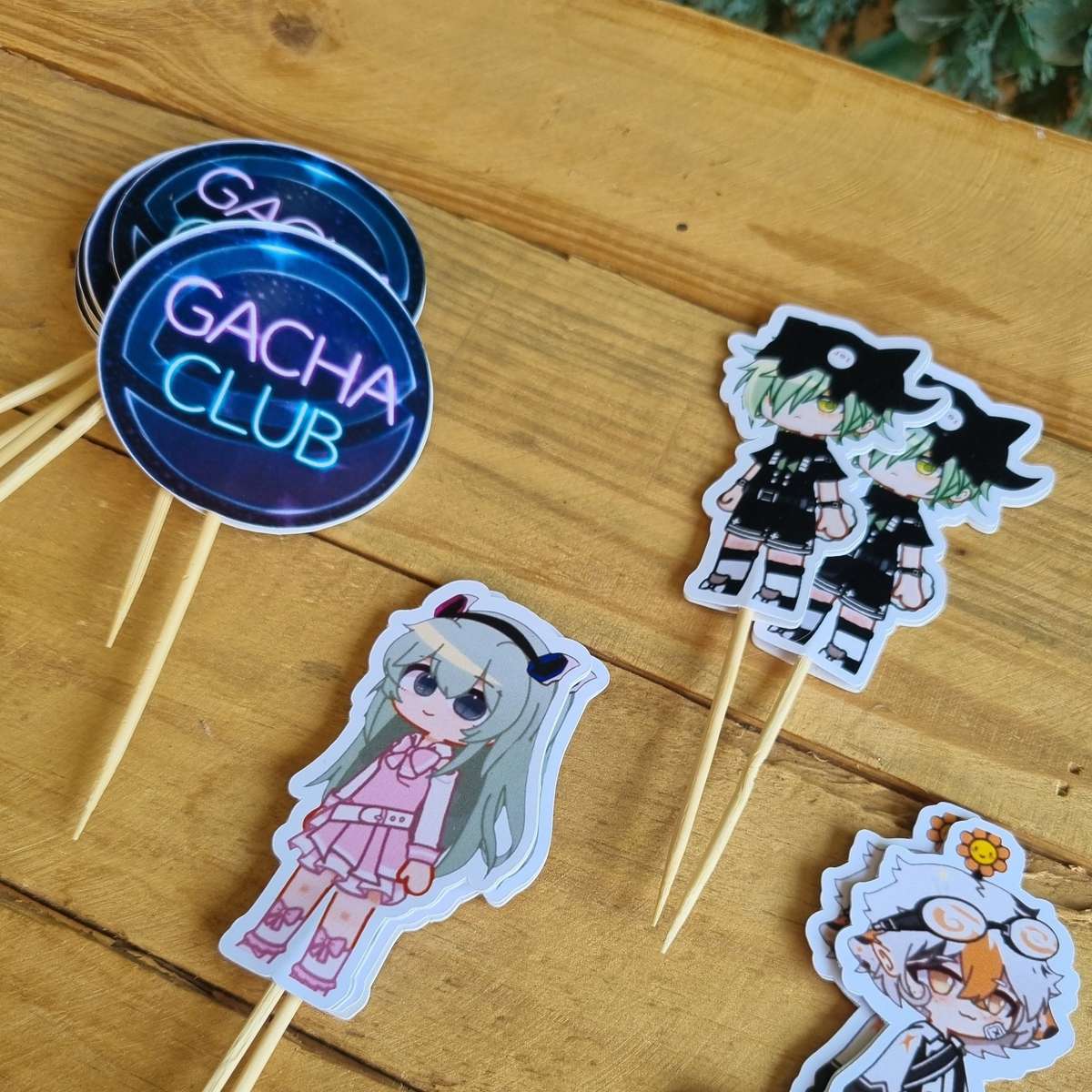 GACHA CLUB CUPCAKE MINI TOPPERS |Personalized Party Decor South Africa