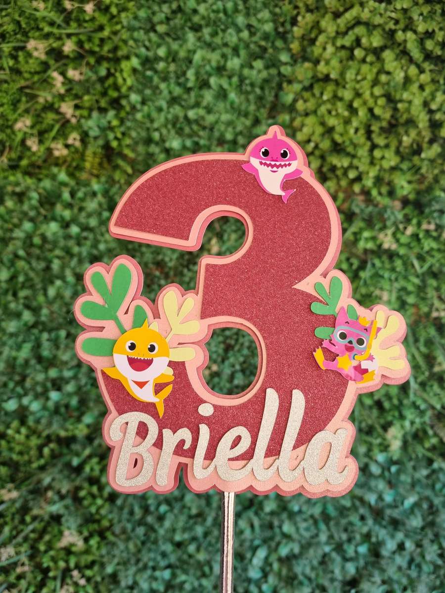 BABY SHARK CAKE TOPPER  B Personalized Cake Toppers South Africa