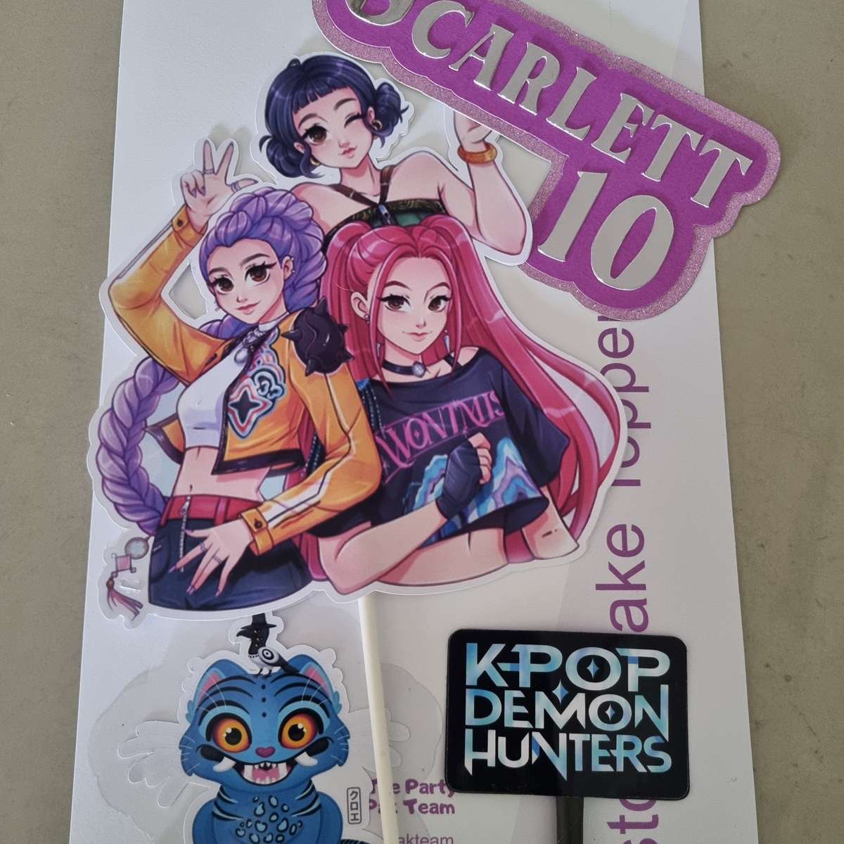 K-POP DEMON HUNTERS CAKE TOPPER Personalized Cake Toppers South Africa