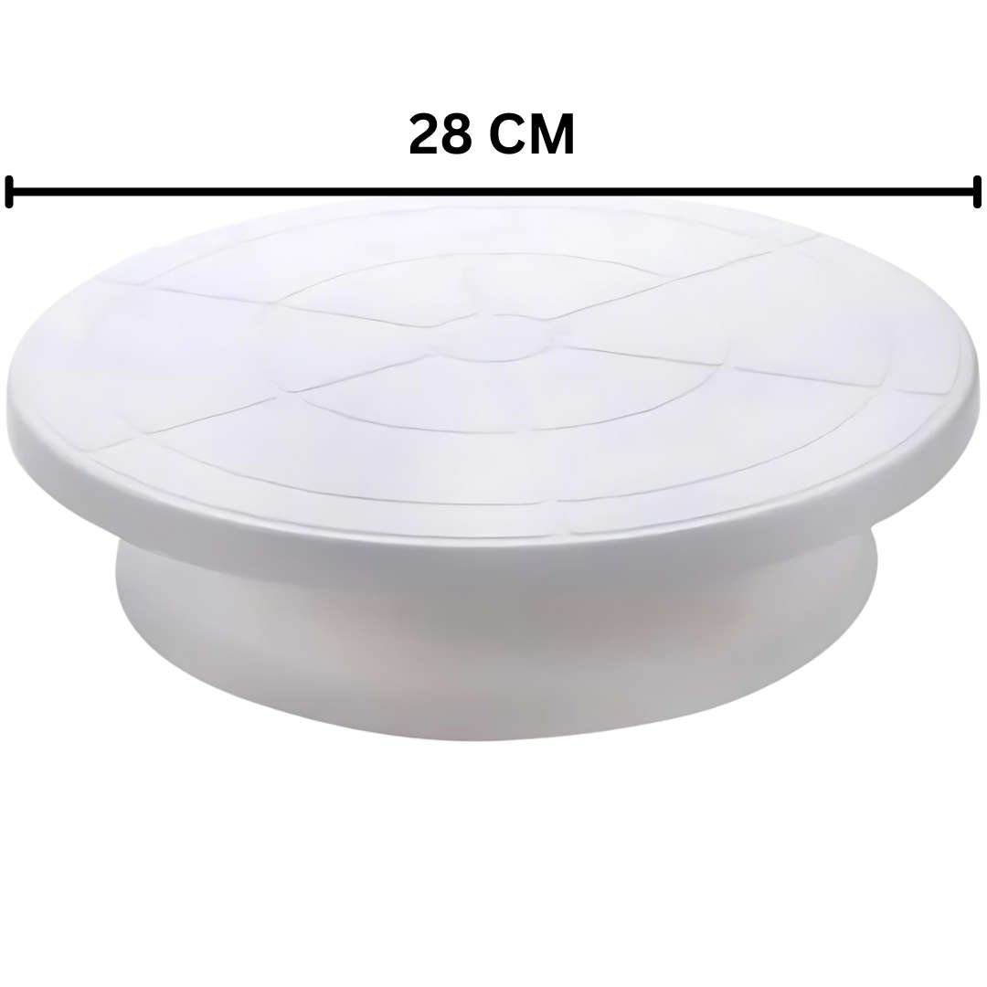 Cake Turntable - Plastic, White