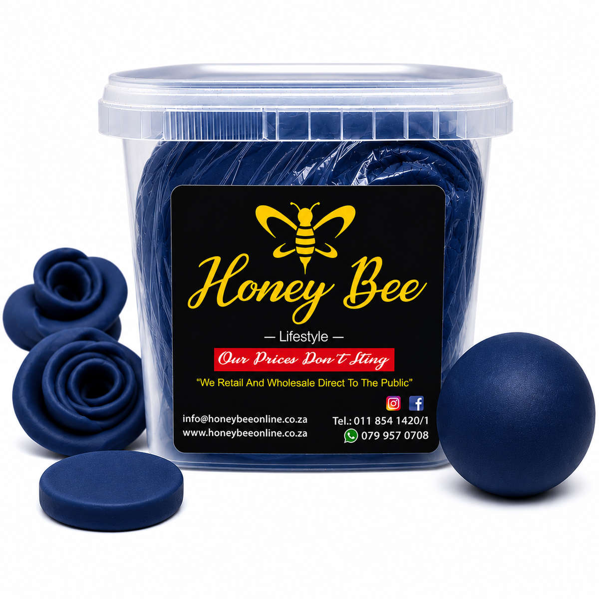 Premium Fondant  Navy Blue, Assorted Sizes