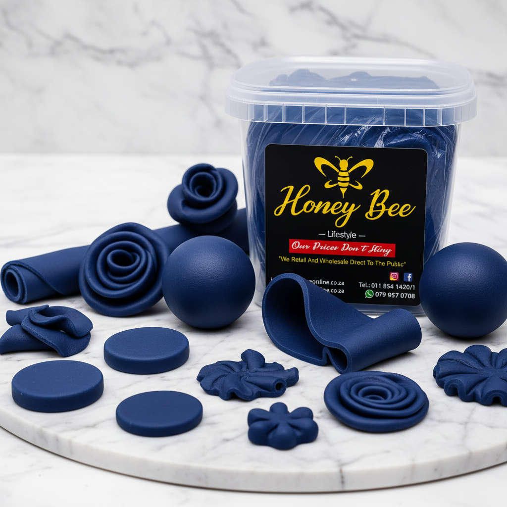 Premium Fondant  Navy Blue, Assorted Sizes