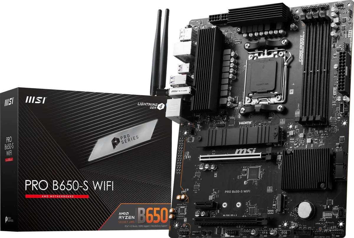 MSI PRO B650-S WIFI AM5 DDR5 ATX Motherboard