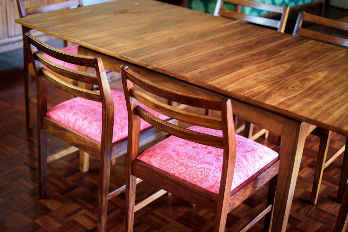 Extendable Dining Table and Six Kiaat Chairs - Table