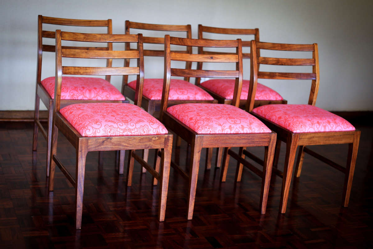 Extendable Dining Table and Six Kiaat Chairs - Table