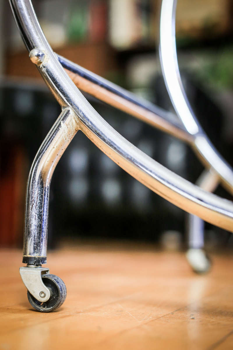 Art Deco Chrome and Glass Bar Cart