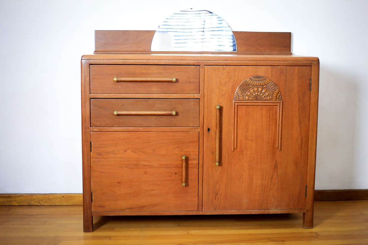 Art Deco Teak Two Door Sideboard