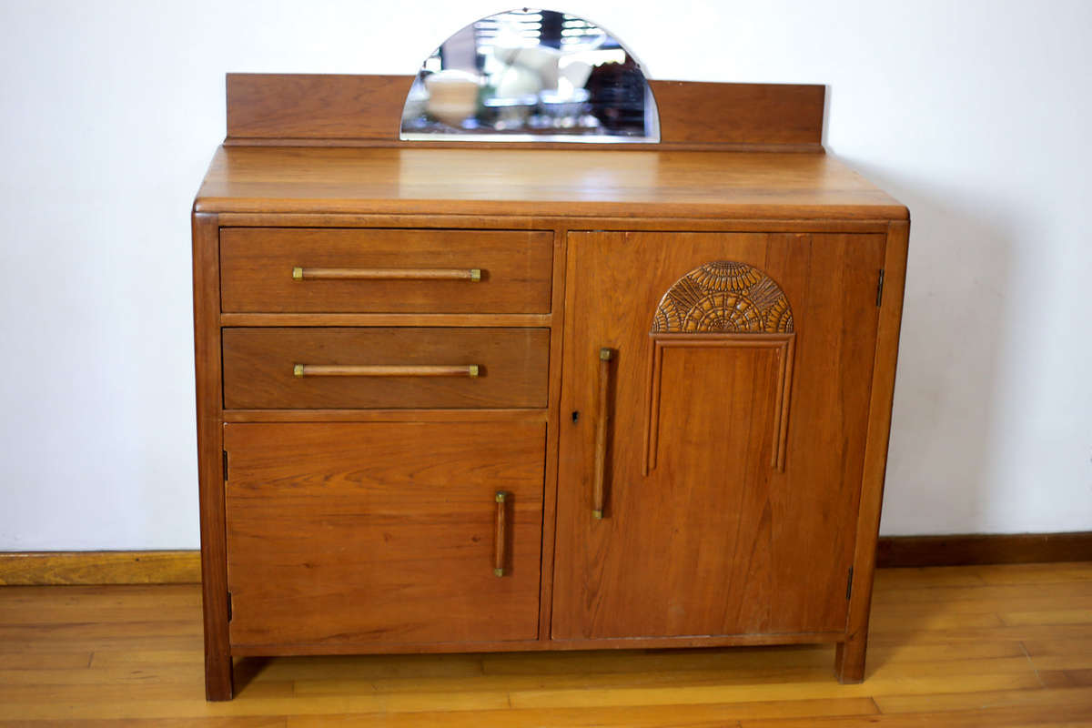 Art Deco Teak Two Door Sideboard