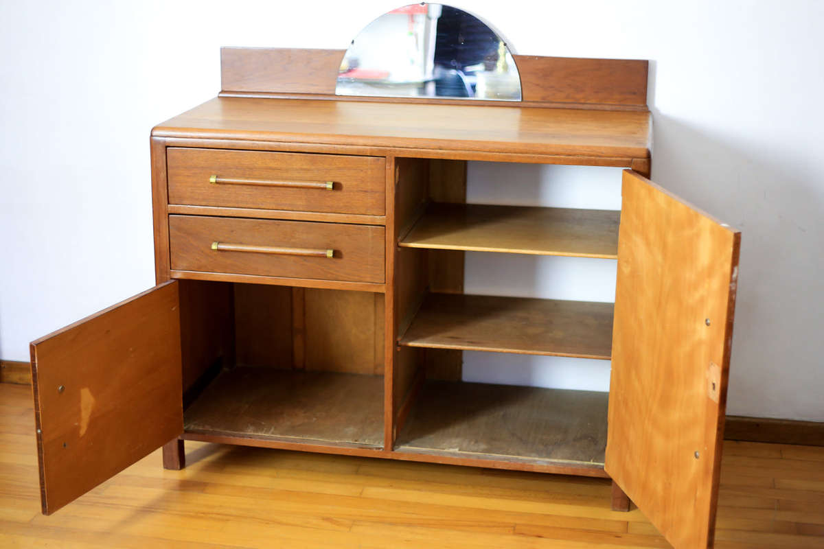 Art Deco Teak Two Door Sideboard