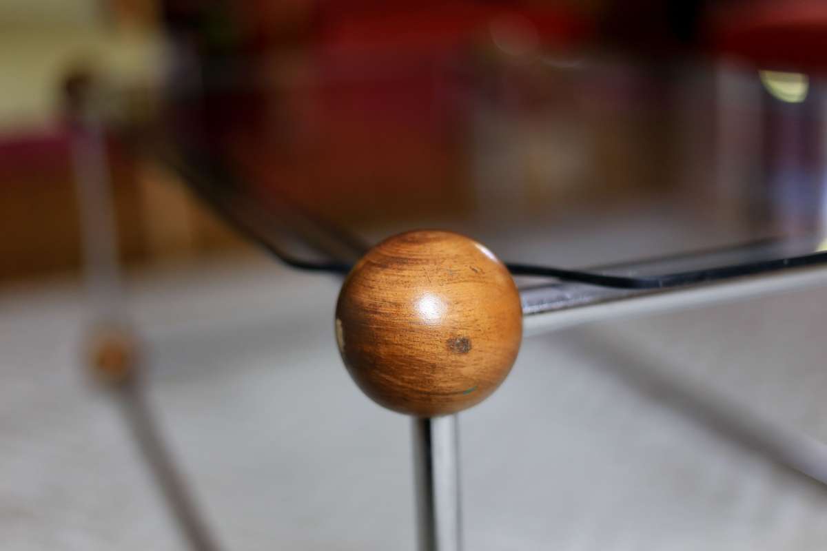 1970's Chrome and Glass Coffee Table