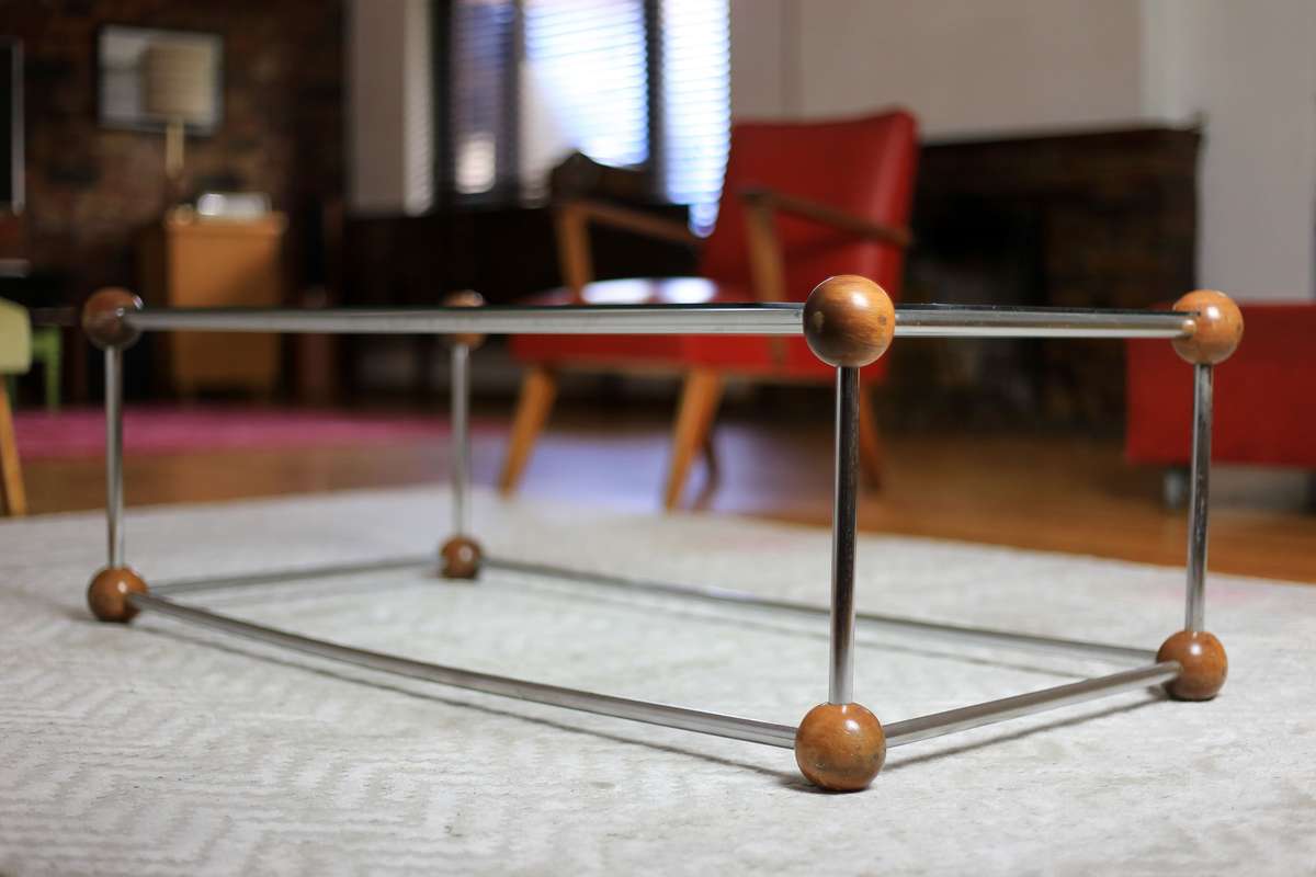 1970's Chrome and Glass Coffee Table