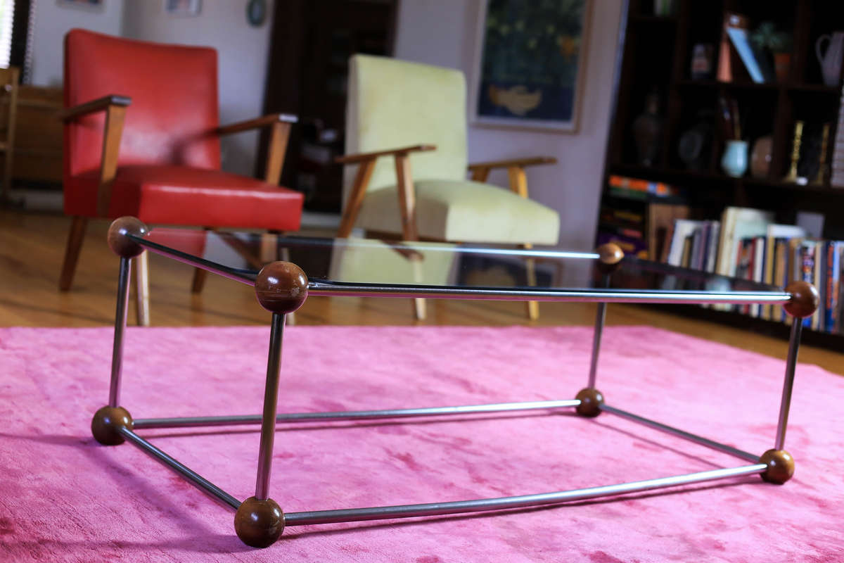 1970's Chrome and Glass Coffee Table