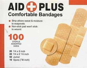 Assorted Washproof Plaster Strips (100/Box)