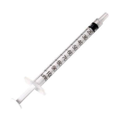 Syringe 3-Part Luerslip 1ml (100/Box)