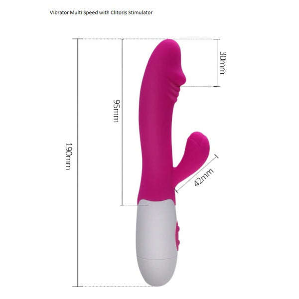 Vibrator with Clitoral Simulator