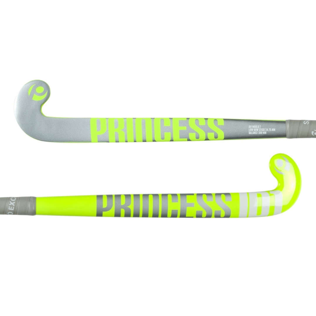 Princess ID1 Indoor Hockey Stick (Junior) - lumo yellow - 7 (wood) / 35 Inch / Lumo yellow