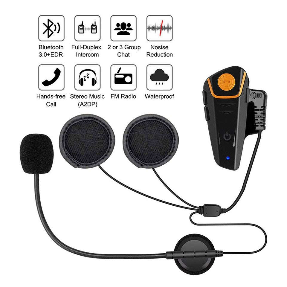 BT S2 BLUETOOTH INTERCOM MOTORCYCLE HELMET INTERPHONE HEADSET