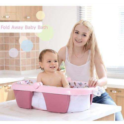 Fold away baby bath - Pink & Blue - Green