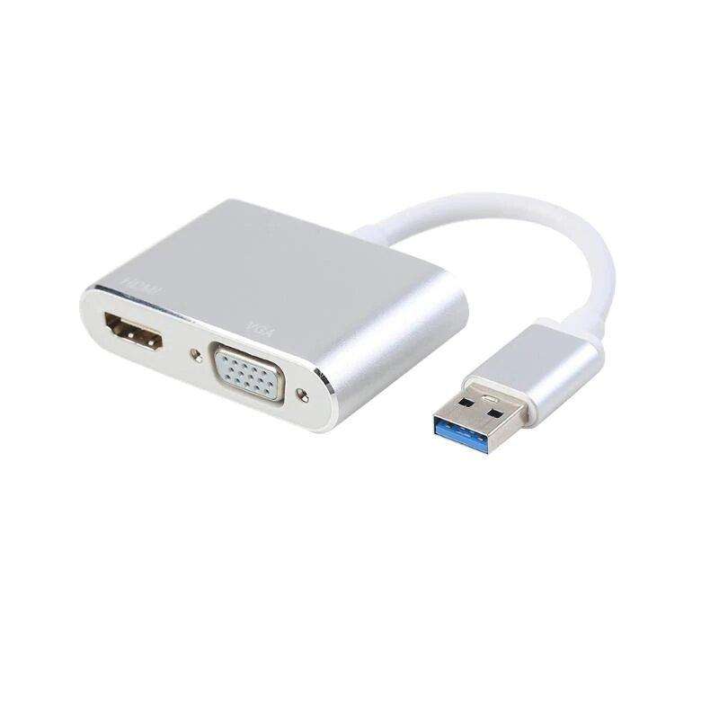 Portable 1080P USB 3.0 To HDMI VGA Adapter