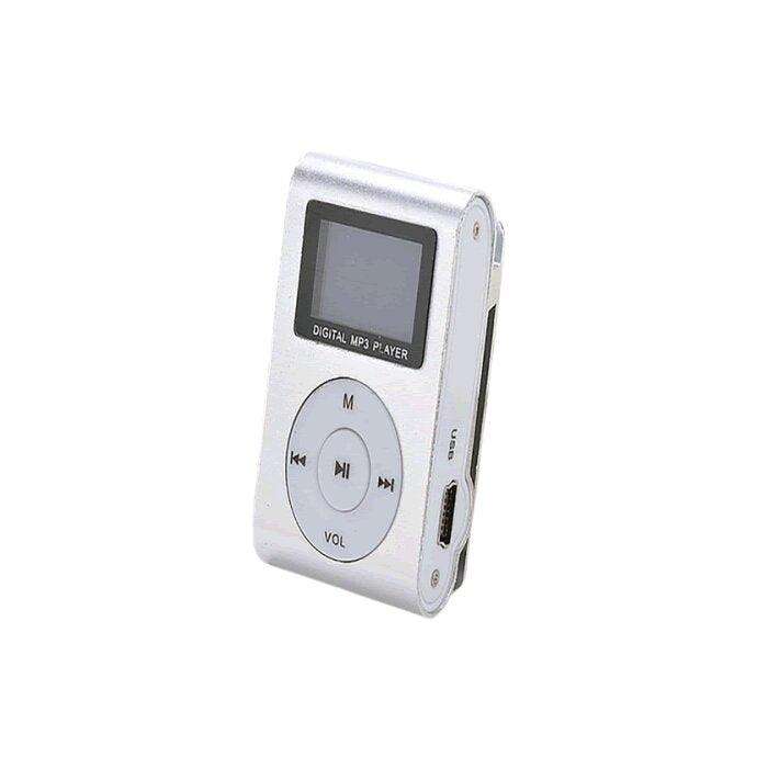 Mini MP3 And FM Player With LCD Screen - Black