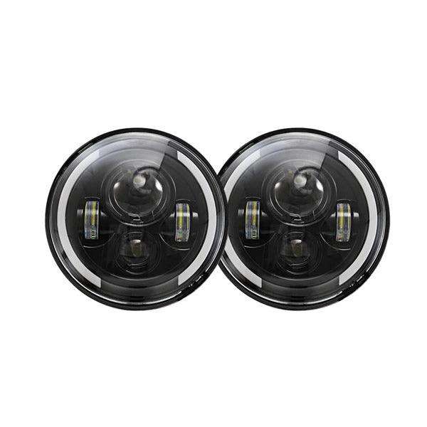 2 Pcs 7" 60W LED Headlights H4 H13 Hi-Lo Beam for Jeep