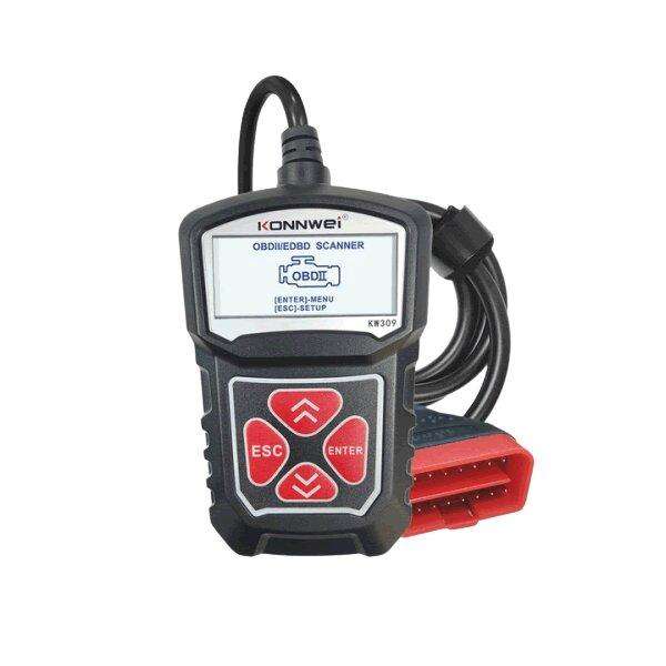 KW309 OBDII + EOBD Vehicle Diagnostic Scanner - Black