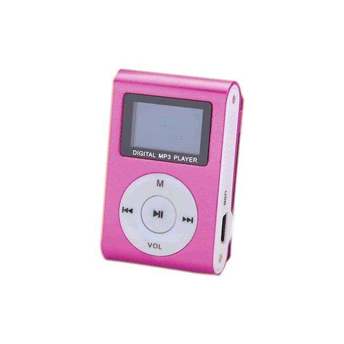 Mini MP3 And FM Player With LCD Screen - Black