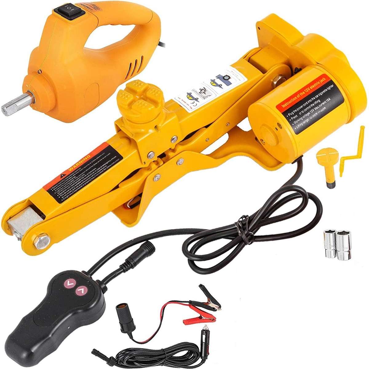 Electric car jack and electric wrench DC12V
