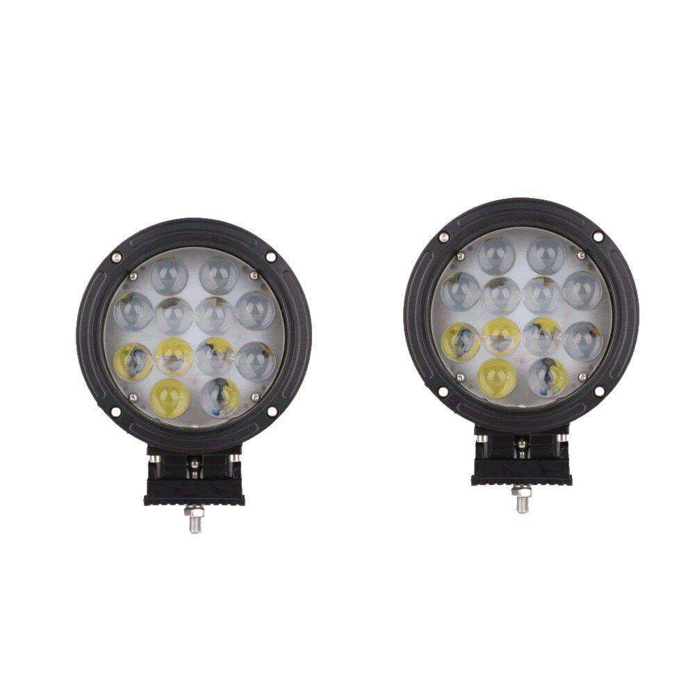 2Pcs 60W 7Inch Round LED Spotlight For Off-road SUV Jeep