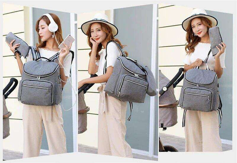 Waterproof Nappy Backpack With USB Port