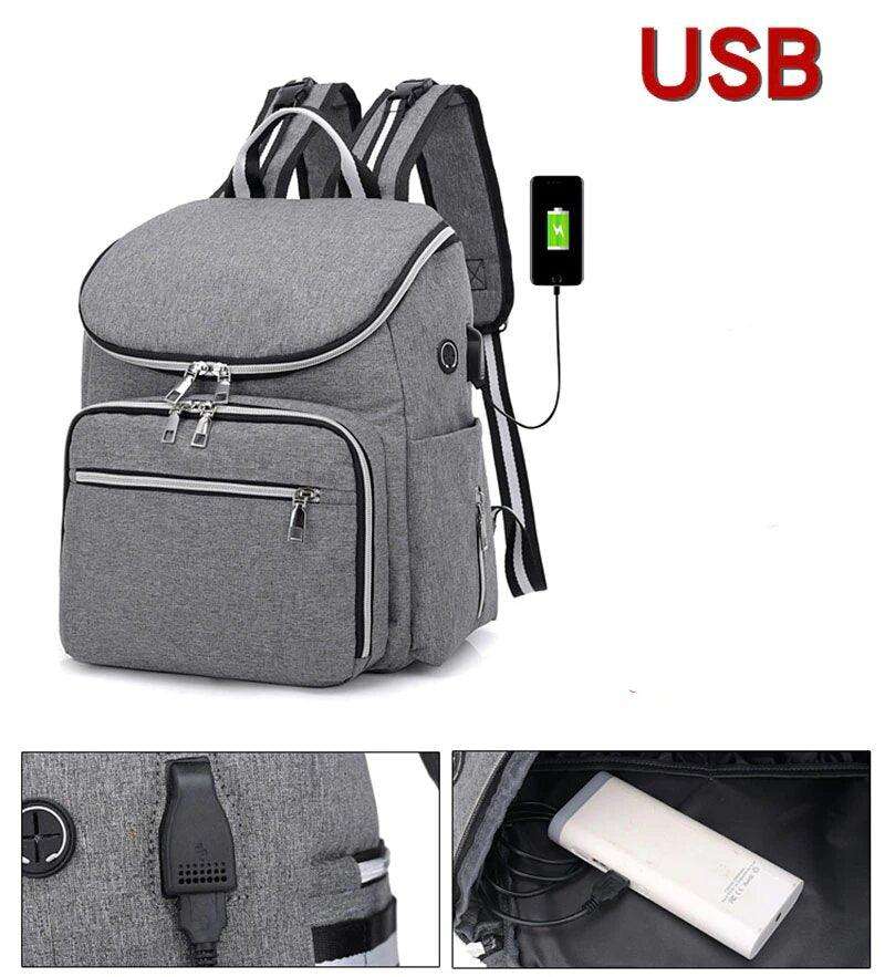 Waterproof Nappy Backpack With USB Port