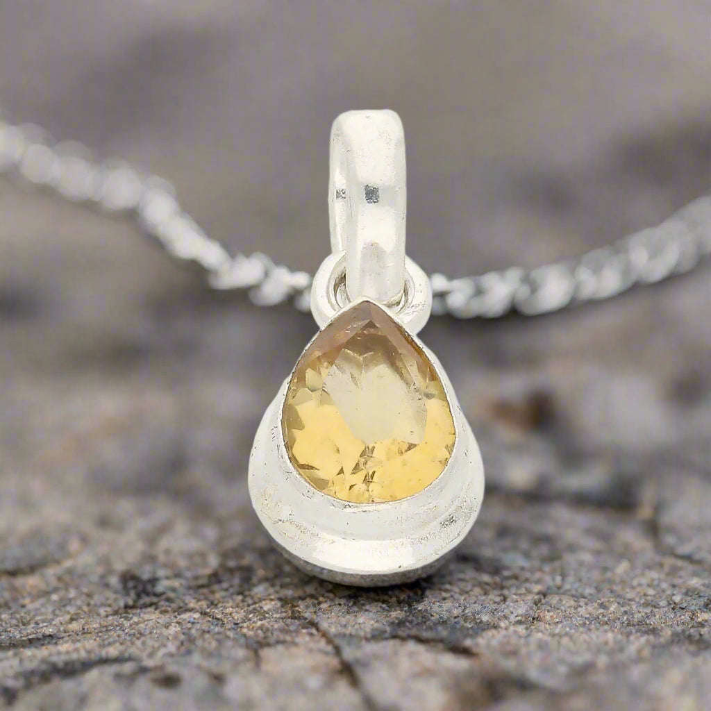 Celestial Drops Citrine Necklace - Stone of Abundance and Joy