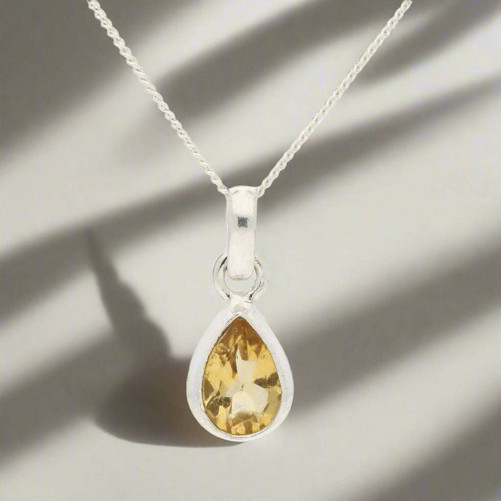 Celestial Drops Citrine Necklace - Stone of Abundance and Joy