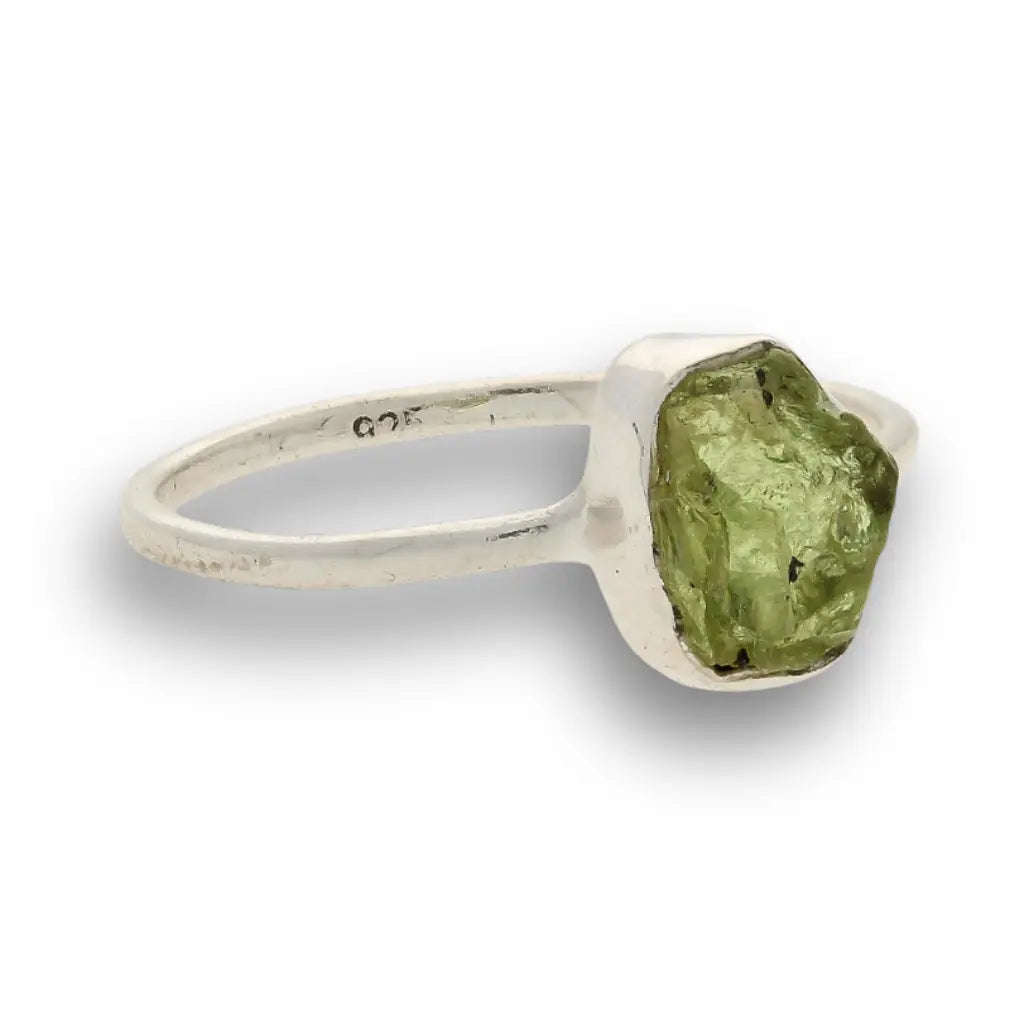 Peridot Sterling Silver Ring  Green Muse Glow