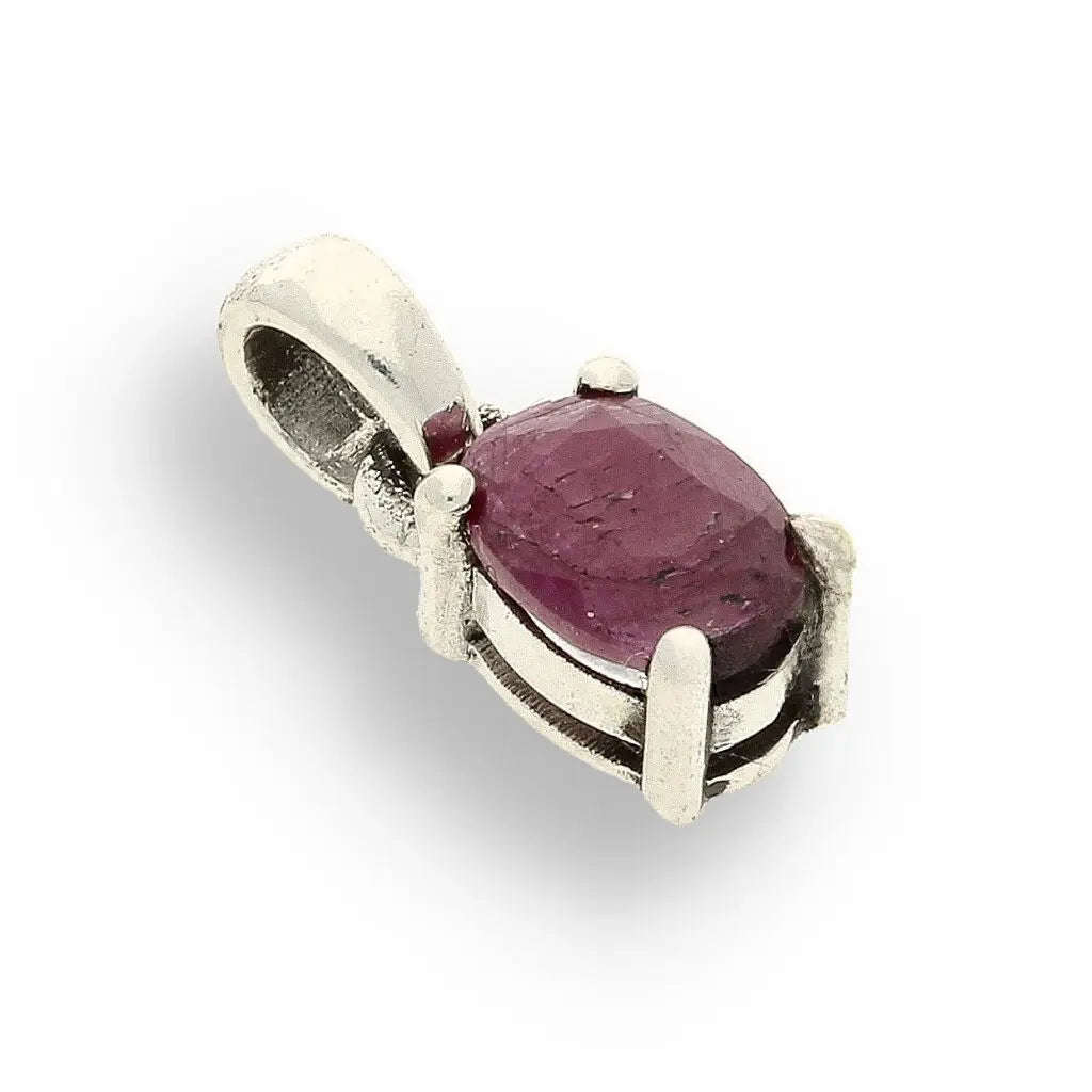 Ruby "Crimson Passion" Sterling Silver Necklace