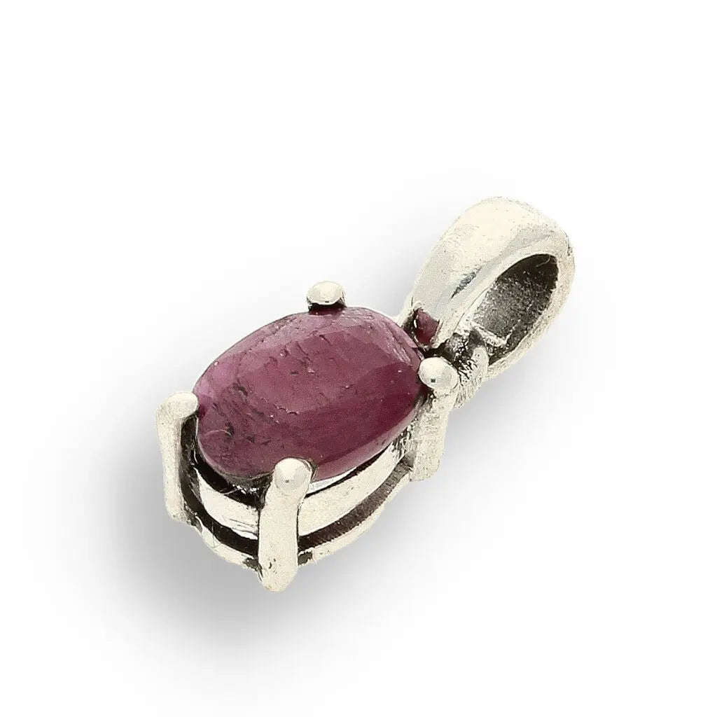 Ruby "Crimson Passion" Sterling Silver Necklace